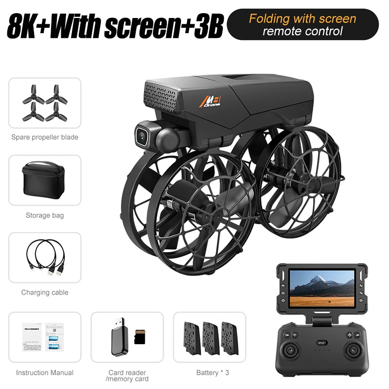 Lenovo M8 Drone 8K Professional GPS HD Camera Drones 5G WIFI Brushless Motor Optical Flow Hovering Folding Quadcopter toys