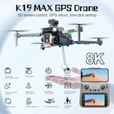 New K19 Max GPS Drone Dual Camera 5G FPV Transmission Brushless Remote