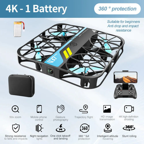 4DRC V37 New Mini 8K Drone with Camera 4K HD Easy To Carry WiFi FPV