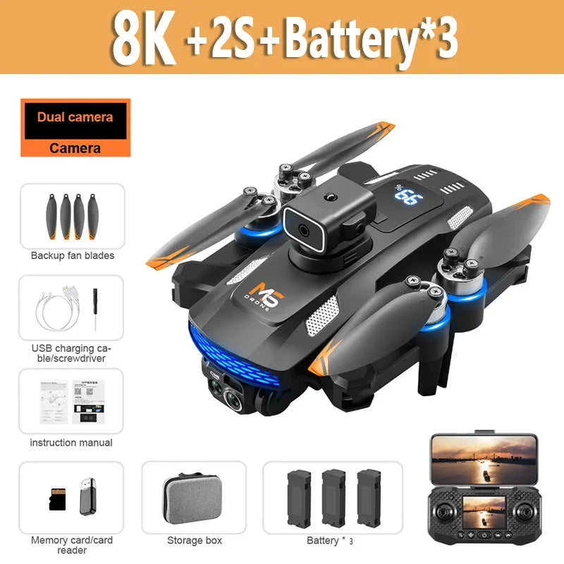 Lenovo M6 Drone 8K Professional 4K Camera Drones 5G WIFI FPV Video large screen remote control RC Dron Quadcopter