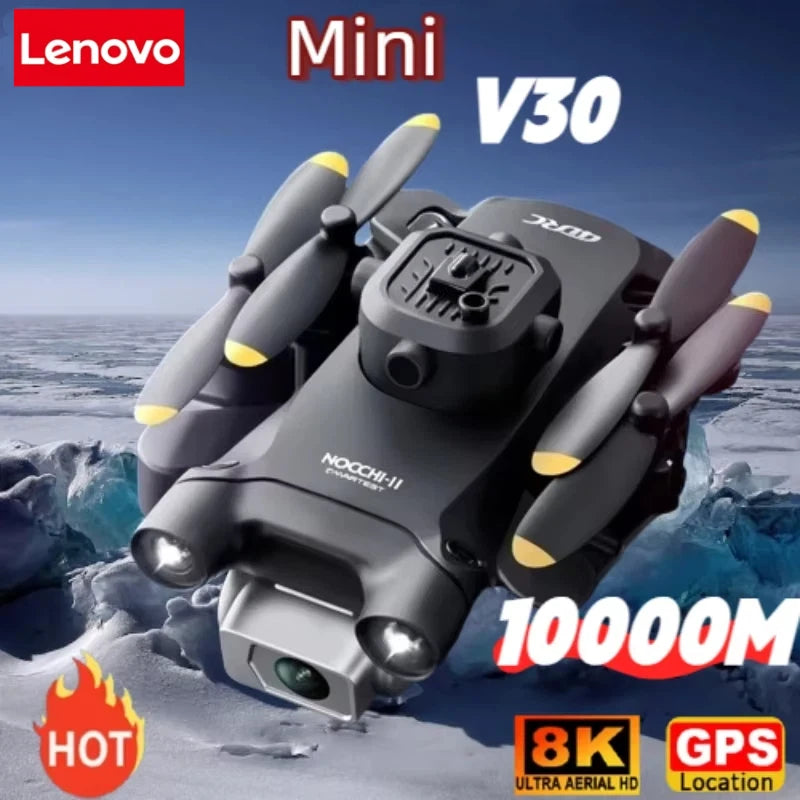 Lenovo Mini V30 Drone 8K Aerial HD Profesional RC Drones Five-sided Obstacle Avoidance Helicopter Convenient GPS Drone With VR