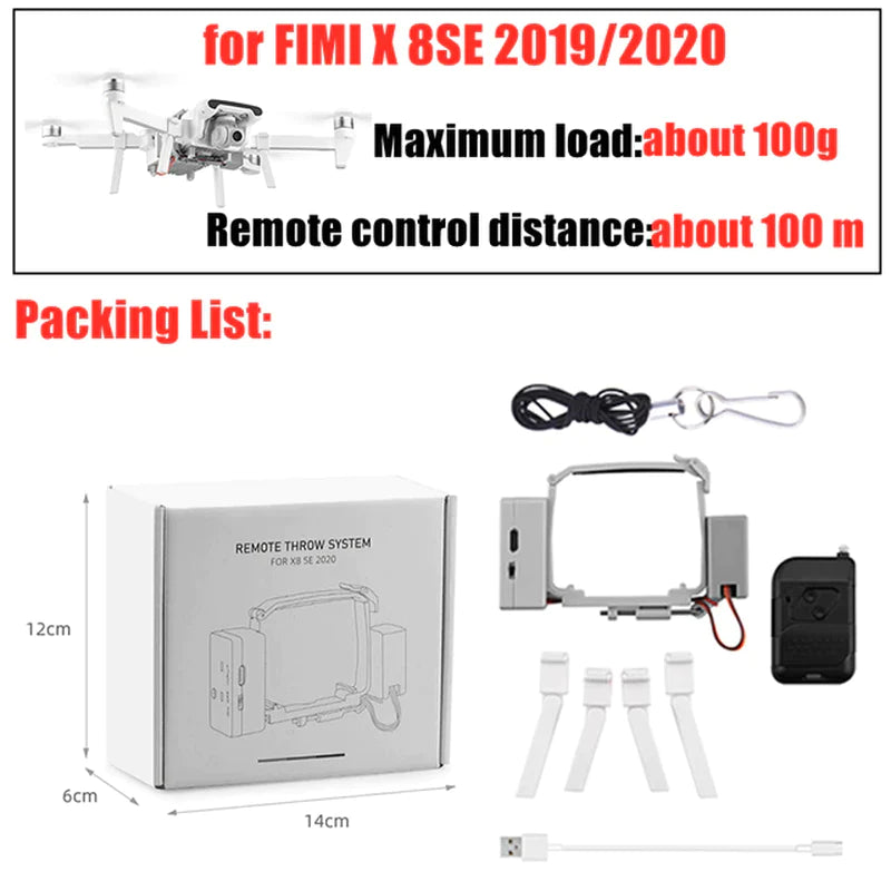 Airdrop System for DJI Mavic 3/2 Pro Zoom AIR 2 Mini 2/Mini 3 Drone Fishing Bait Wedding Ring Gift Deliver Life Rescue Thrower