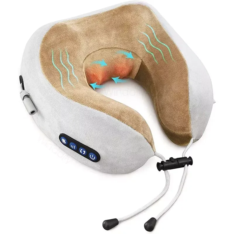 3D Kneading Shiatsu Neck Massager Pillow with Heat & Vibration

