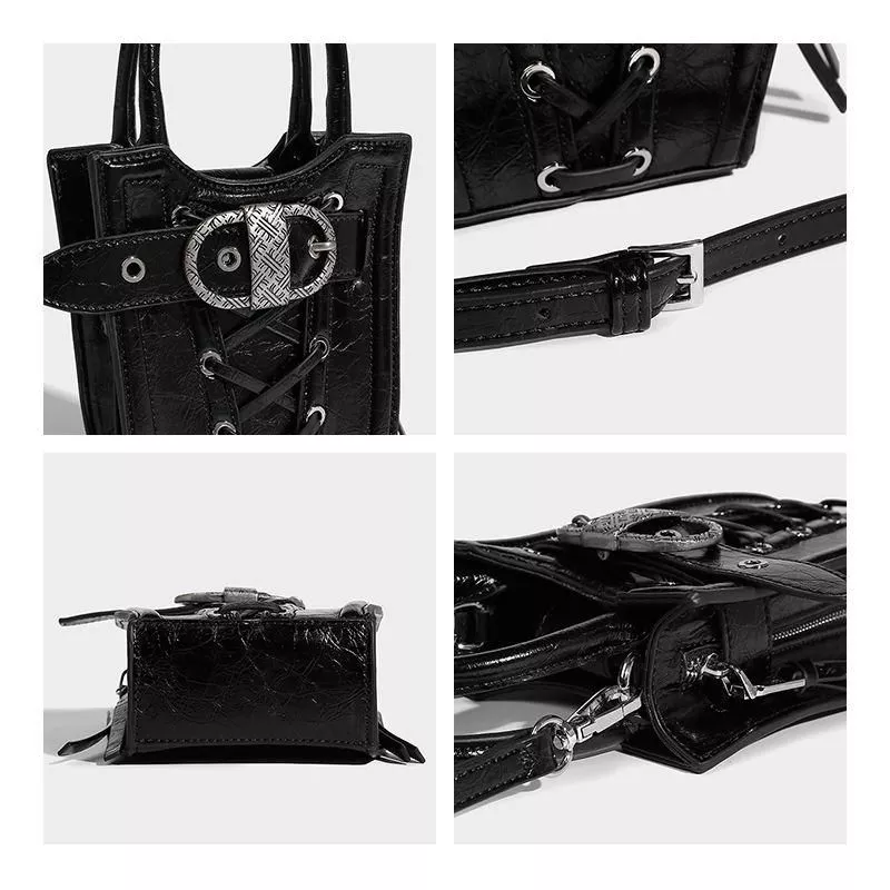 Vintage Black Top Handle Cross Body Bag Vintage Black Top Handle Cross Body Bag