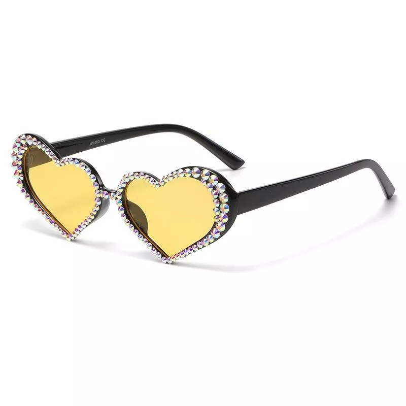 Heart Shaped Diamond Sunglasses Women Luxury Shiny Rhinestone Sun Glasses Female Small Frame UV400 Eyewear Oculos De Sol Feminin Heart Shaped Diamond Sunglasses Women Luxury Shiny Rhinestone Sun Glasses Female Small Frame UV400 Eyewear Oculos De Sol Feminin